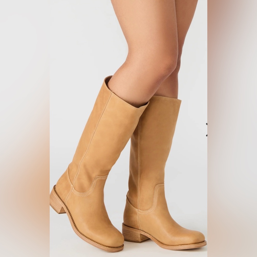 Steve Madden RIGGS BANANNA Knee-High Tan Leather Boots SIZE-10
